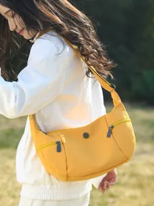 Korean minimalist large capacity canvas crossbody bag women casual lightweight shoulder bags