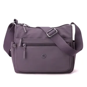 Women's Casual Nylon Crossbody Bag Lightweight Multi-Pocket Shoulder Bag Travel Commuter Dumpling Bag Fashion Handbag