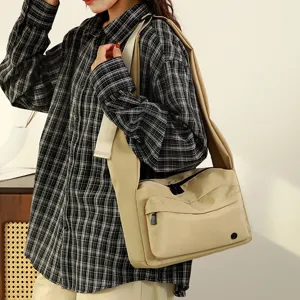 Stylish casual nylon crossbody bag for women, large capacity shoulder messenger bag everyday.