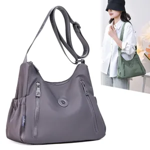 Waterproof nylon women shoulder bag casual crossbody hobo bag for daily commuting and travel.