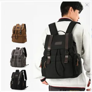 Lässig Großes Kapazität Segeltuch Rucksack Unisex Reise Schultasche Verschleißfest Laptop Tagesrucksack Für Tägliches Pendeln