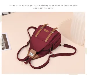 Retro Nylon Sling Rucksack für Damen, lässige Brusttasche mit mehreren Fächern und stylischem Design.
