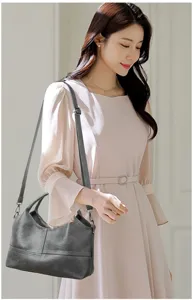Borsa a tracolla donna vintage casual pelle morbida elegante borsa mano retrò quotidiana