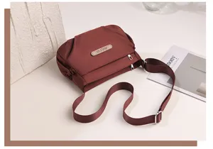 Casual nylon crossbody shoulder bag for women, lightweight and stylish daily handbag.