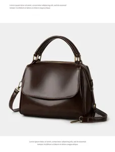 Borsa a mano vintage marrone in ecopelle PU da donna borsa a tracolla elegante quotidiana.