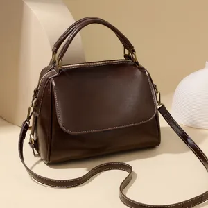 Borsa a Tracolla da Donna in Pelle PU Stile Retro Grande Capacità