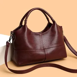 Borsa donna retro casual tracolla spalla pelle morbida borsa a mano vista principale