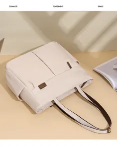 Korean style minimalist commuter tote bag, versatile shoulder crossbody bag for daily work.