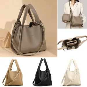 Bolso Cubo de Gran Capacidad para Mujer Minimalista Cuero PU Bolso Bandolera de Hombro Casual Diario