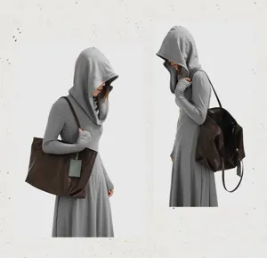 Large capacity soft leather tote bag for women, stylish commute shoulder bag daily use.
