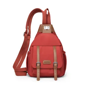 Lässige Nylon-Brusttasche multifunktionale modische Rucksack Reißverschluss Tasche.