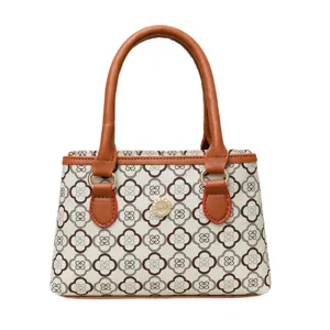 Klassische Klee-Monogramm Damentasche, Vintage Handtasche Shopper fur Alltag und modischen Stil.