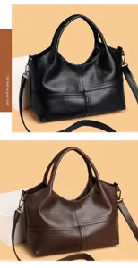 Elegante grande borsa a mano da donna in pelle PU borsa a tracolla casual versatile