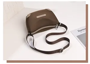 Stylish solid color nylon crossbody bag casual shoulder bag for women everyday use.