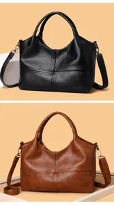 Borsa a tracolla grande capiente donna, borsa elegante in pelle PU per il lavoro.