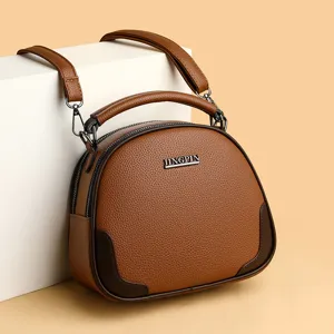 Damen Mode Weich PU Leder Umhängetasche Pendler Crossbody Tasche
