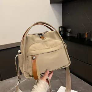 Women's Casual Oxford Fabric Crossbody Bag Fashion Versatile Large Capacity Commuter Shoulder Top Handle Bag