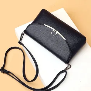 Stylish women small black shoulder messenger bag classic casual crossbody purse everyday