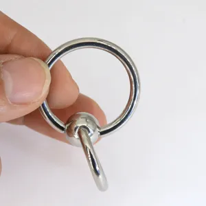 Anneau de piercing en acier titane avec boule, grand diamètre double anneau bijoux.