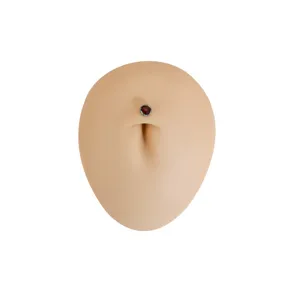 Titan Nabel Piercing Schmuck mit rotem tschechischem Diamant Wellen Einfassung Piercing Zubehör.