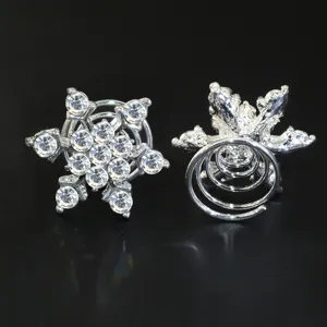 Épingles à cheveux flocon de neige strass spirales pinces de mariée accessoires de coiffure