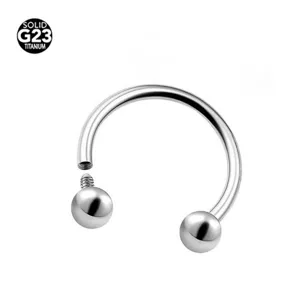 Titanium horseshoe ring circular barbell body piercing jewelry septum lip ring piece