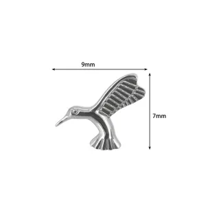 Titan Kolibri Piercing Schmuck 9x7mm Knorpelstecker Ohr Piercing Zubehör für Damen und Herren
