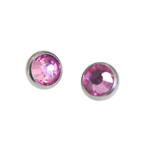 F136 titanium dermal anchor top pink crystal piercing body jewelry accessory 1.2mm thread