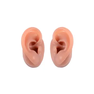 Professional silicone human ear model soft jewelry display piercing training practice tools