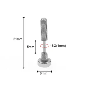 Edelstahl Schraube Ohrring Piercing Körperschmuck Mode Trend Metall Zubehör 18G