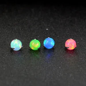 G23 titanium opal piercing accessory detail, colorful round body jewelry top for studs.