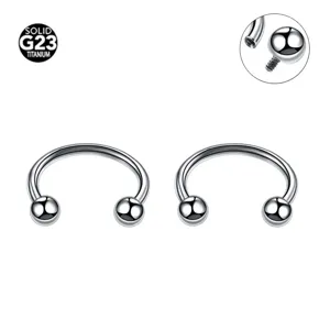 G23 Titanium Horseshoe Piercing Ring Internal Thread Lip Nose Ring Body Piercing Jewelry