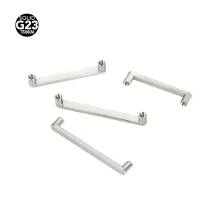 ASTM F-136 Solid G23 Titanium Dermal Anchor Double Head Right Angle Surface Bar Piercing Jewelry Hypoallergenic Body Implant Piercing For Men Women
