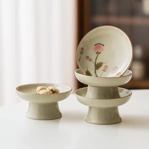 Soporte de cerámica de alta calidad para tapa de taza de té y expositor de frutas
