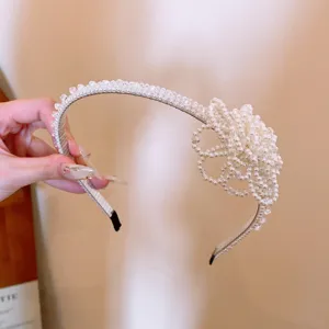 Cerchietto per capelli con perle e cristalli stile principessa dolce accessori per capelli