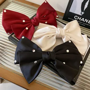 French Vintage Luxury Alloy Rhinestone Bowknot Rose Flower Hair Clips Hair Claw Spring Alligator Clips Elegance Women Hair Accessories