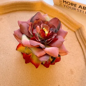 Elegant gradient flower hair claw clip retro chic floral spring clip for women daily wear