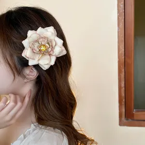 Sweet dried rose flower hairpin duckbill clip side bangs hair clip sweet girl hair accessories