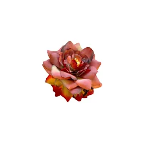 Sweet retro rose flower hair claw clip for women, vintage multi-color hair styling accessories.