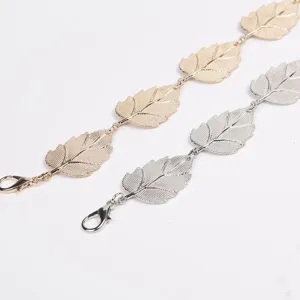Chaîne de taille de corps en métal feuille mode bijoux polyvalents pour femmes tenue