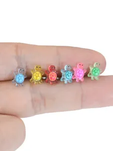 Acier Inoxydable Résine Mignonne Tortue Anneau De Langue Corps Perçage Bijoux Détail