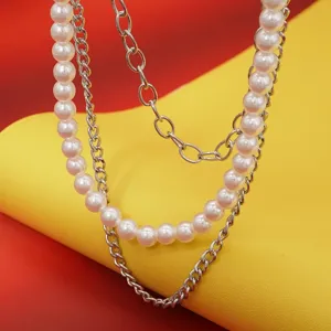 Punk Stil mehrschichtige Perlen Taillenkette Hosenkette Detailansicht Modeschmuck