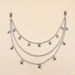 Punk gothic multi-layer metal skull chain waist pants chain for women street fashion jewelry