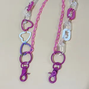 Colorful acrylic chain multi-layer waist chain fashion hip-hop pants chain for women detail