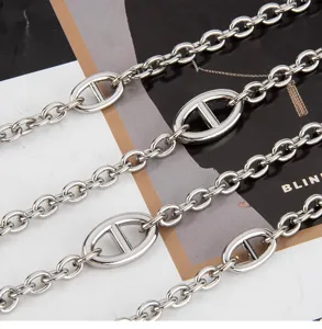 Silver metal pig nose chain waist ornament fashion body chain versatile accessory chic