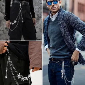 Punk Hip-Hop Skull Metal Waist Chain Multi-Layer Pants Chain Street Style Accessory