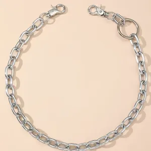 Punk metal waist chain hip-hop thick chain trousers chain fashion silver body chain for