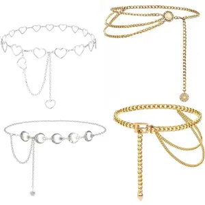 Sexy metal waist chain set for women multi-layer body chain fashion jewelry accessory detail