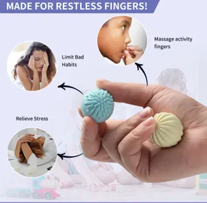 Silicone fidget stress relief ball sensory magnetic toy for hand focus and relaxation