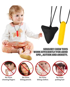 Siliconen haaienvin baby bijtring kauwketting sensorisch speelgoed voor autisme ADHD kinderen